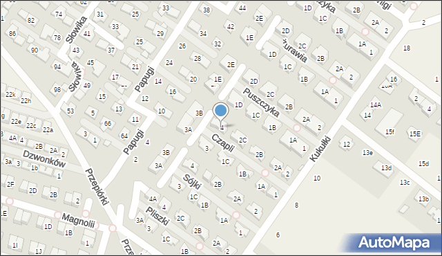 Zgorzała, Czapli, 4, mapa Zgorzała