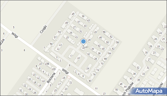 Zgorzała, Czyżyka, 12, mapa Zgorzała