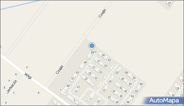 Zgorzała, Czyżyka, 45, mapa Zgorzała