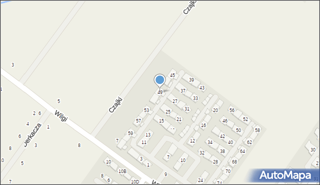 Zgorzała, Czyżyka, 49, mapa Zgorzała