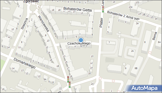 Zgorzelec, Czachowskiego Dionizego, płk., 6, mapa Zgorzelec