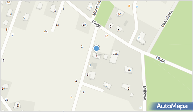 Zielonka, Czereśniowa, 1, mapa Zielonka