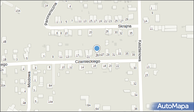 Żnin, Czarnieckiego Stefana, hetm., 25, mapa Żnin