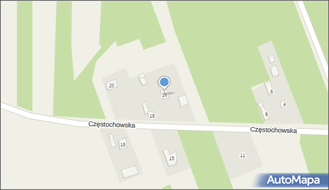 Żuraw, Częstochowska, 16, mapa Żuraw