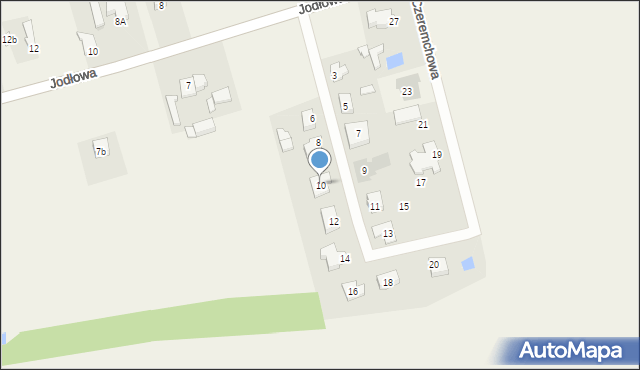 Żychlin, Czeremchowa, 10, mapa Żychlin