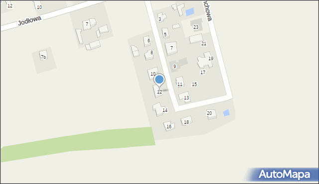 Żychlin, Czeremchowa, 12, mapa Żychlin