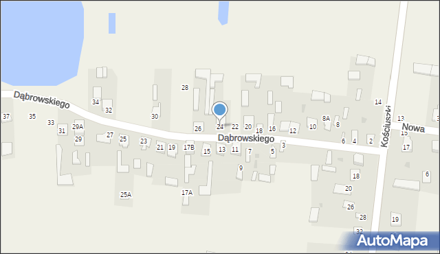 Adamów, Dąbrowskiego Jarosława, gen., 24, mapa Adamów