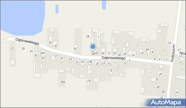 Adamów, Dąbrowskiego Jarosława, gen., 26, mapa Adamów