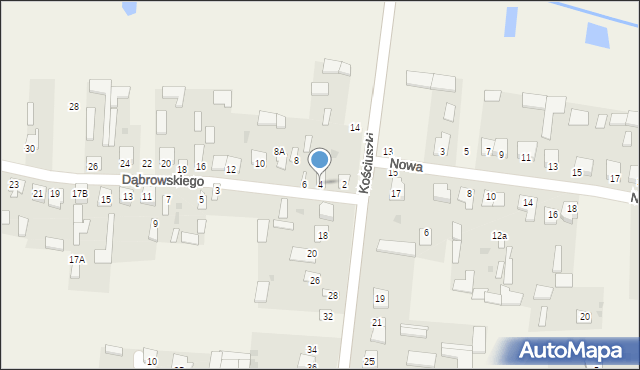 Adamów, Dąbrowskiego Jarosława, gen., 4, mapa Adamów