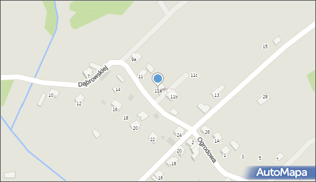 Alwernia, Dąbrowskiej Marii, 11a, mapa Alwernia