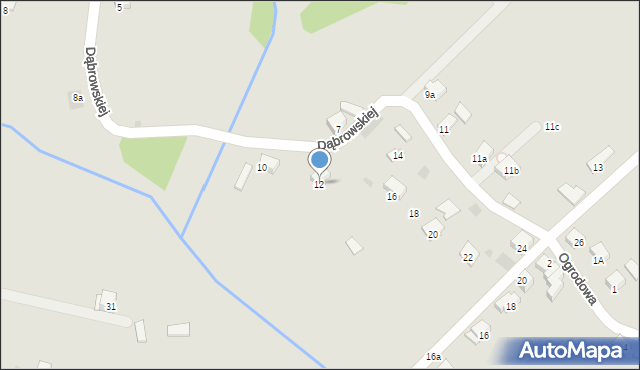 Alwernia, Dąbrowskiej Marii, 12, mapa Alwernia