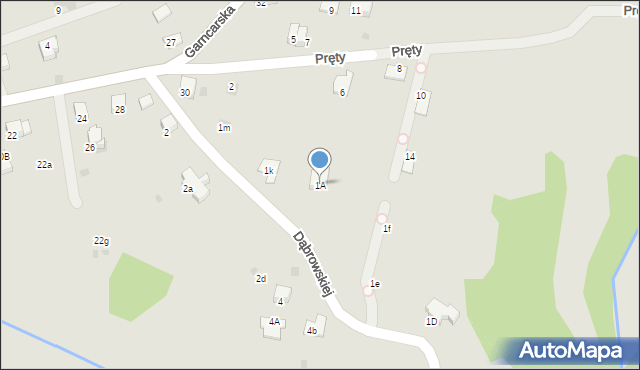 Alwernia, Dąbrowskiej Marii, 1A, mapa Alwernia