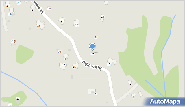 Alwernia, Dąbrowskiej Marii, 1e, mapa Alwernia