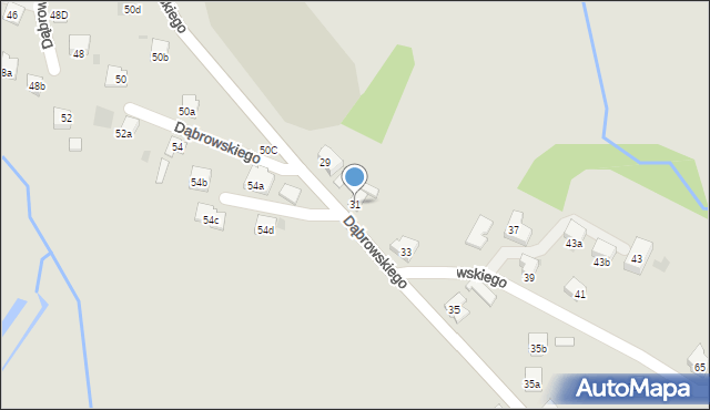 Andrychów, Dąbrowskiego Jarosława, gen., 31, mapa Andrychów