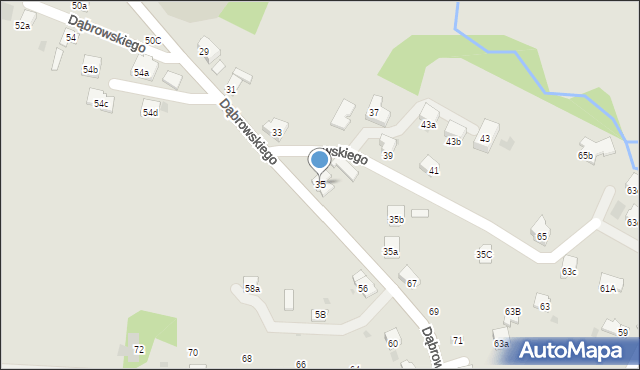 Andrychów, Dąbrowskiego Jarosława, gen., 35, mapa Andrychów