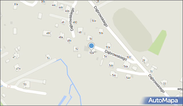Andrychów, Dąbrowskiego Jarosława, gen., 52a, mapa Andrychów