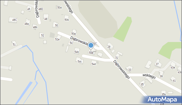 Andrychów, Dąbrowskiego Jarosława, gen., 54a, mapa Andrychów