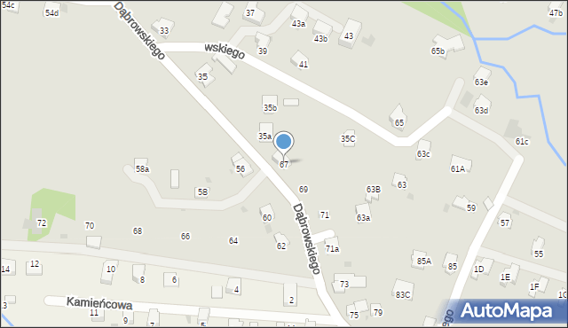 Andrychów, Dąbrowskiego Jarosława, gen., 67, mapa Andrychów