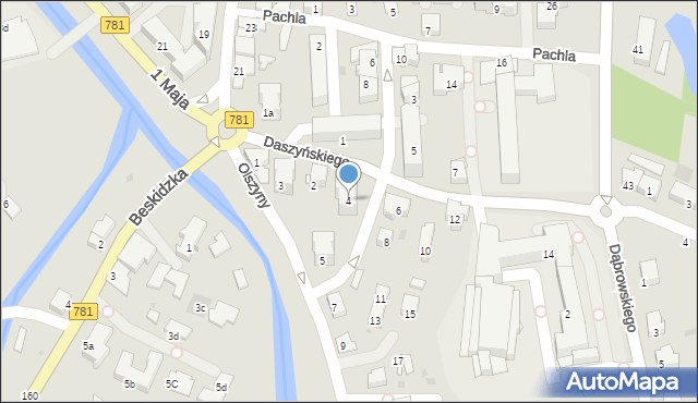 Andrychów, Daszyńskiego Ignacego, 4, mapa Andrychów