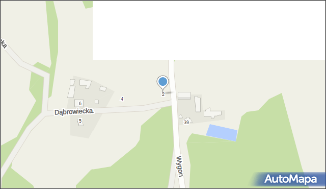 Arciechów, Dąbrowiecka, 2, mapa Arciechów