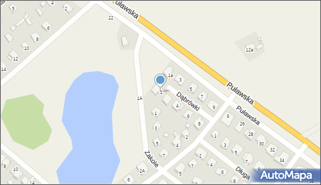 Baniocha, Dąbrówki, 1, mapa Baniocha
