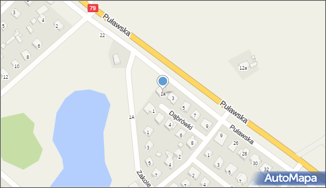 Baniocha, Dąbrówki, 1a, mapa Baniocha