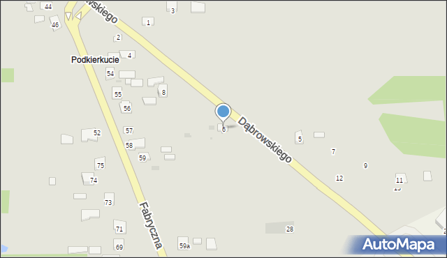 Baranów Sandomierski, Dąbrowskiego Jarosława, gen., 6, mapa Baranów Sandomierski