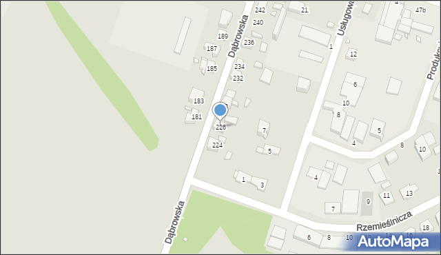 Będzin, Dąbrowska, 226, mapa Będzin