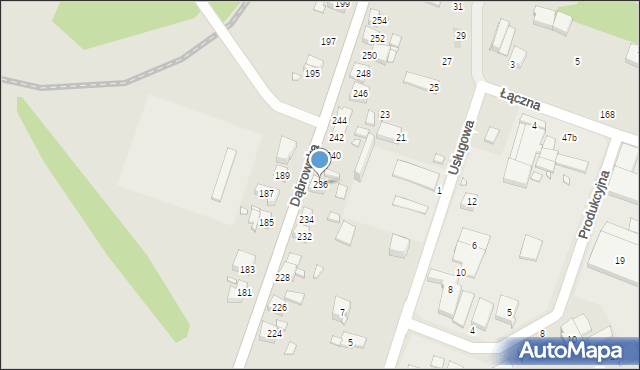 Będzin, Dąbrowska, 236, mapa Będzin