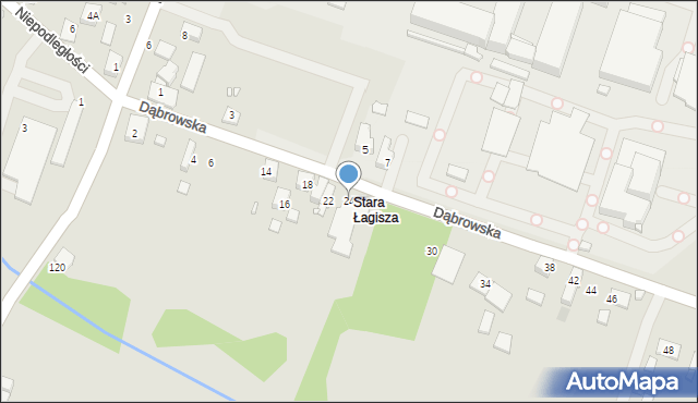 Będzin, Dąbrowska, 24, mapa Będzin