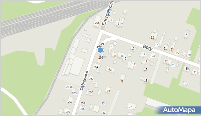 Będzin, Dąbrowska, 266, mapa Będzin