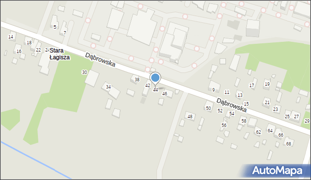 Będzin, Dąbrowska, 44, mapa Będzin