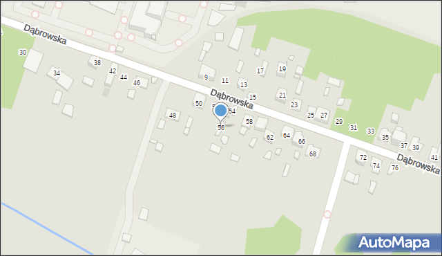 Będzin, Dąbrowska, 56, mapa Będzin