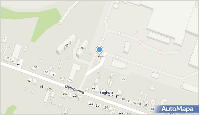 Będzin, Dąbrowska, 71, mapa Będzin