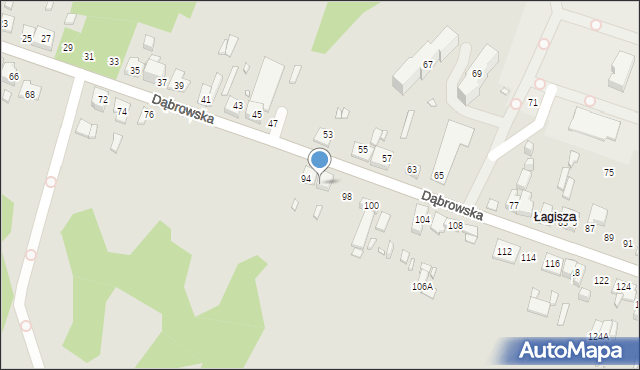 Będzin, Dąbrowska, 96, mapa Będzin