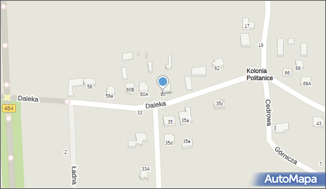 Bełchatów, Daleka, 60, mapa Bełchatów