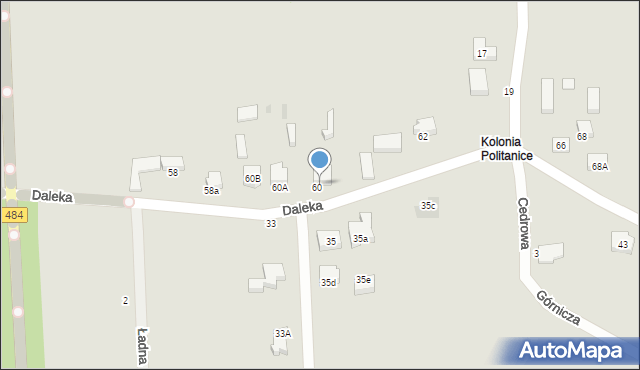 Bełchatów, Daleka, 60C, mapa Bełchatów