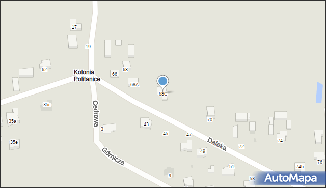 Bełchatów, Daleka, 68C, mapa Bełchatów