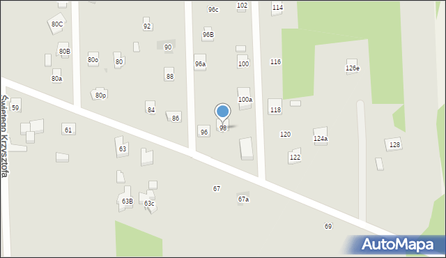 Bełchatów, Daleka, 98, mapa Bełchatów