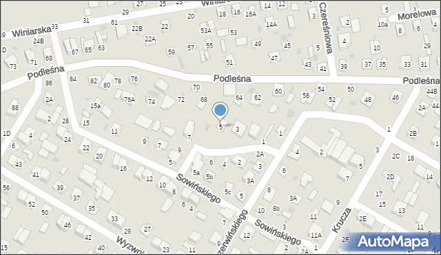 Biała Podlaska, Dąbrowska, 5, mapa Białej Podlaskiej