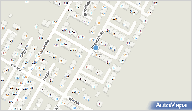 Biała Podlaska, Dąbskiego Jana, 3, mapa Białej Podlaskiej