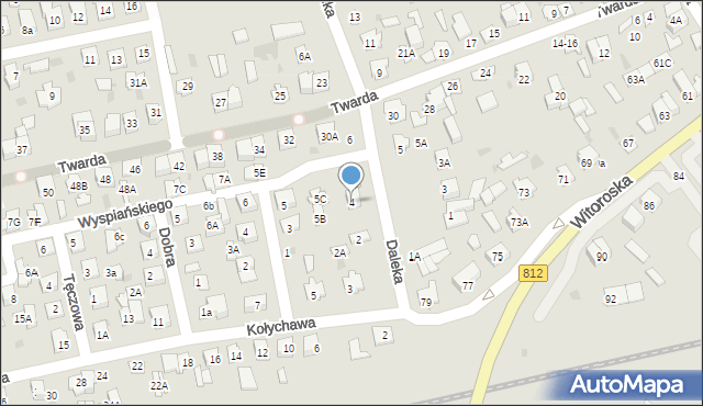 Biała Podlaska, Daleka, 4, mapa Białej Podlaskiej