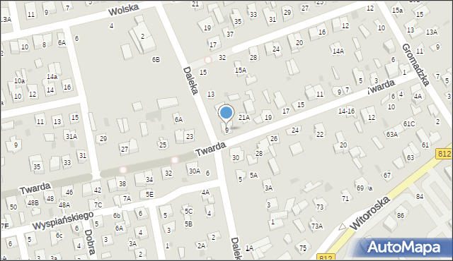 Biała Podlaska, Daleka, 9, mapa Białej Podlaskiej