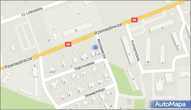 Białobrzegi, Dąbrowskiej Marii, 2, mapa Białobrzegi
