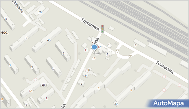 Białystok, Daleka, 12A, mapa Białegostoku