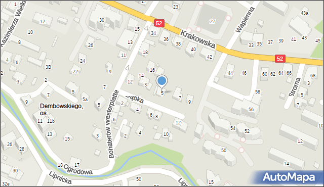 Bielsko-Biała, Dąbka Stanisława, płk., 5, mapa Bielsko-Białej