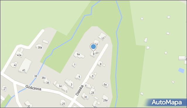 Bielsko-Biała, Daleka, 9, mapa Bielsko-Białej