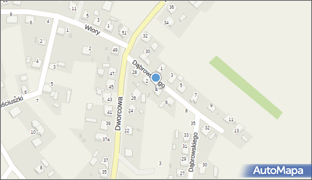 Bierawa, Dąbrowskiego, 4, mapa Bierawa