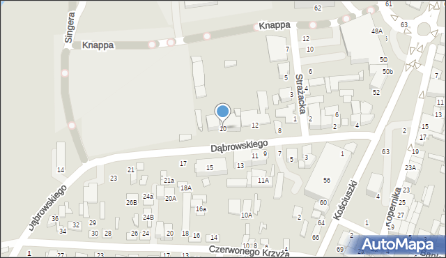 Biłgoraj, Dąbrowskiego Henryka, gen., 10, mapa Biłgoraj
