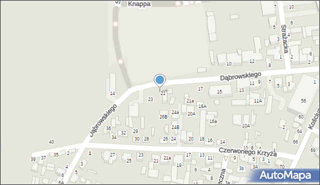 Biłgoraj, Dąbrowskiego Henryka, gen., 25, mapa Biłgoraj